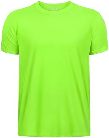 Boys Neon Shirts Dry Fit Athletic T Shirts UPF 50+ Performance