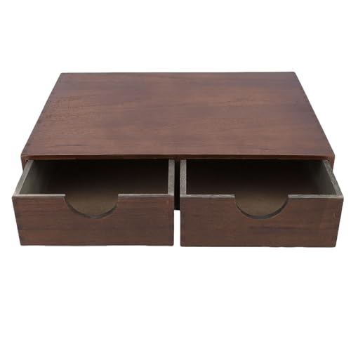 TIKATARER Soporte para Cápsulas de café, Organizador de Cajones de Madera Multifuncional con Base Antideslizante y Cajón con Riel, Soporte de 15.4x11.2x3.3in para Cápsulas de café, té, Dulces y