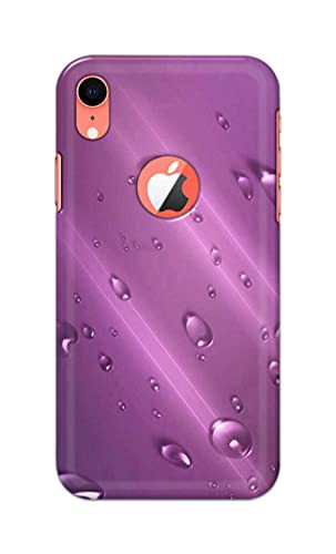 Image of PRINTFIDAA Water Bubbles in Lilac Background Printed Designer Hard Back Case Cover for Apple iPhone XR Logo (6.1 inch), A2105, A1984, A2107, A2108 -(SF) MVN1005