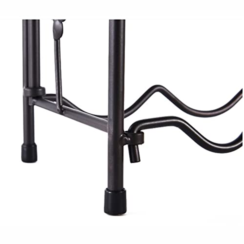 Soporte de vino de hierro para mesa 4 botellas miniatura 4