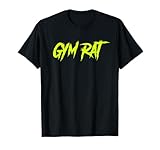Gym Rat Gifts Men Essential Clothes Hustle Fitness Graffiti T-Shirt