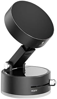 Magnetic Phone Holder - Upgraded Suction Cup Design for Secure Mounting on Any Smooth Surface, Perfect for Cars, Gyms, and Mirrors, Compatible with All Smartphones (Black - 1pcs)