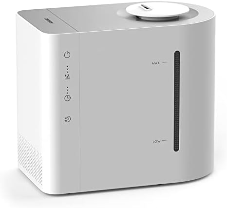 Cool Mist Humidifiers for Bedroom (4.3L), AIRROBO Quiet Top Fill Ultrasonic Humidifiers for Babies Nursery, Office, Indoor Plants -Lasts Up To 40 Hours, Filterless, 360° Rotation Nozzle, Auto Shut-Off