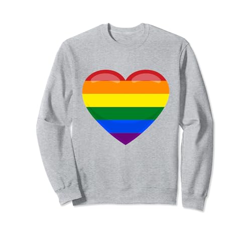 Rainbow Heart Pride Flag Love Gay Sudadera