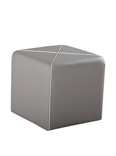 Tuoni Comodo Pouf, Ecopelle, Cappuccino/Bianco
