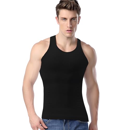 Gynecomastia Compression Shirts, Mens Slimming Body Shaper Vest, Tummy Control Undershirts