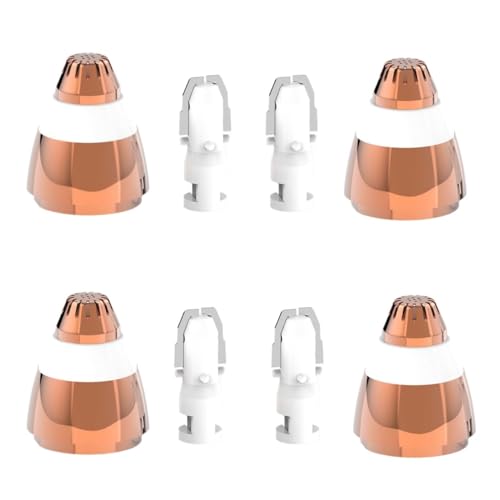 Eyebrow Hair Remover Replacement Heads with Painless Replacement Blades Compatible with Flawless Facial Eyebrow Hair Remover, Perfect for Beauty Enthusiasts Daily Use (Rose Gold, 4 Pack)
