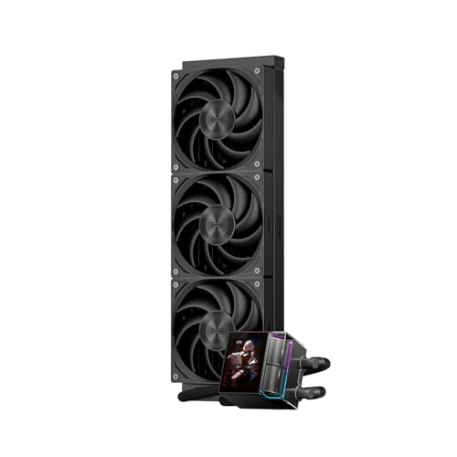 PCCOOLER Raffreddamento Liquido AIO per CPU, Schermo IPS da 2,4 Pollici, Radiatore Liquido da 360mm Compatibile con AM4 AM5 Intel LGA 1700/1851/115X Raffreddamento a Acqua CPS (DS360 Display BK)