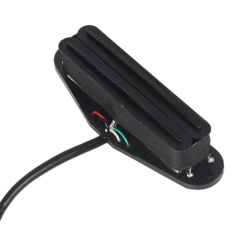FLEOR Ceramic Hot Rail Single Coil Size Humbucker Pickups Set Neck/Middle/Bridge Pickup for ST Style Electric Guitar Full Black - Image 4