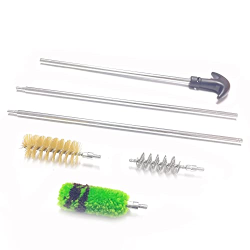 Shotgun Cleaning Kit 12 Gauge Shotgun Cleaning Brush Swab Tools Supplies Accessories With Stainless Steel Nylon Brush Cotton Brush And Cleaning Rods #TOP6