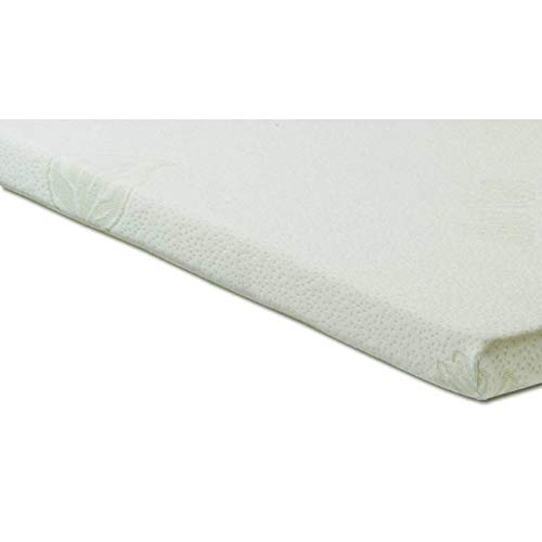 ELONEO Matratzenauflagen-Ersatzbezug mit Reißverschluss, Aloe Vera Bezug geeignet für alle 4 cm Matratzen Topper, allergikerfreundlich, hautfreundlich u. waschbar, Weiß (90 x 190 cm)