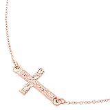 [ジュエリーショップエム] レディース ネックレス ハワイアン デザイン クロス メンズ レディース 日本製 アクセサリー ピンクゴールド 0089-PG