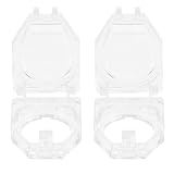 BETOOKY 2 Stück Not aus Knopf Abdeckung 22mm Druckknopfschutz mit Transparentem Abschließbarem Design Auspc für Sicheren Schutz von Schaltern