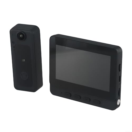 Homeponnew Citofono campanello per porta, telecamera campanello wireless, DC5V 2A Alimentazione da 4,3 pollici schermo senza fili videocitofono