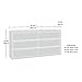 Sauder Harvey Park 6 Drawer Dresser for Bedroom Wooden Dressers & Chest of Drawers, in Soft White