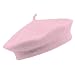 11" PASTEL PINK Wool Blend French Artist Beret Cap