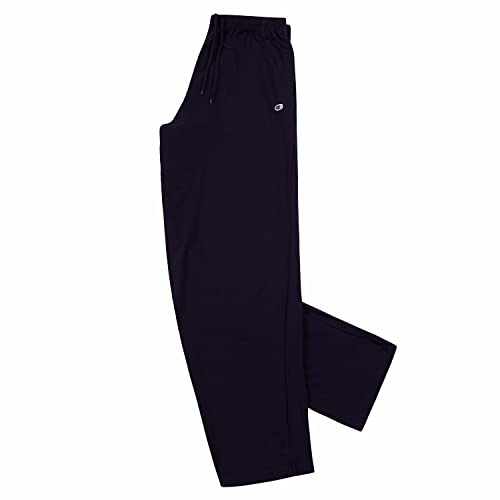 Image of Champion Mens Big and Tall Open Bottom Lounge Pants, Lightweight Jersey Sweatpants