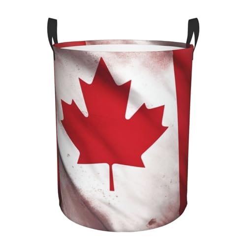 Panier à linge autonome pliable à motif canadien 80L