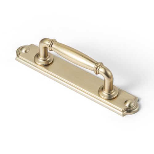 Goo-Ki 3" c-c Champagne Bronze Cabinet Pulls with Backplate