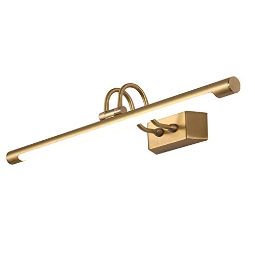 Eclairage miroir salle de bain LED cuivre anti-buée applique coiffeuse chambre 11w-55cm or