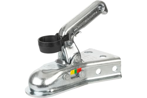 Attelage à Bille WW8-Y pour Remorque 800 kg– Timon en V, Acier Galvanisé, Indicateur d’Usure