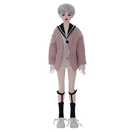LWYJ 1/3 BJD Doll 55.2cm 21.73" Ball Jointed SD Doll Full Set DIY Toy Action Figure with Clothes Wigs Socks Shoes Makeup Handmade Girl Dolls