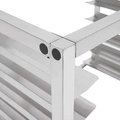 5-Tier Heavy-Duty Bun Pan Rack, 21"x13"x18" - Commercial Bakery Cooling Rack for 6 Half Sheet Pans, 3" Spacing for Optimal Airflow & Storage Efficiency