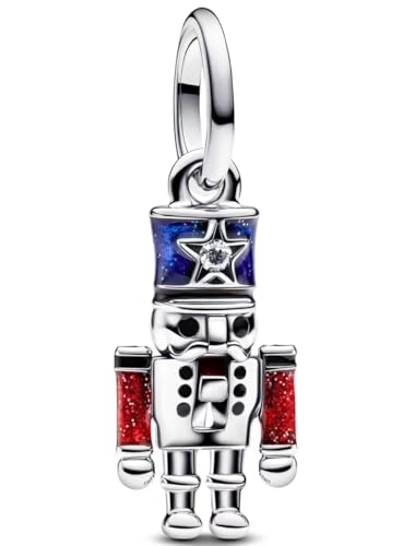 Evita alergias con este colgante de plata de ley y charms para pulseras de Navidad