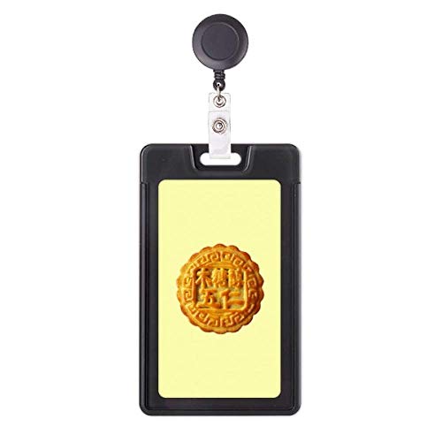 Porte-badge rétractable gâteau de lune de la Mi-Automne, cadeau original pour collègues