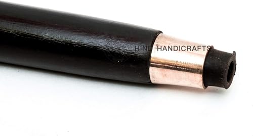 Hind Handicrafts Dekorativer viktorianischer Gehstock und Gehstöcke für Damen und Herren, 91,4 cm, schwarzer Ebenholz-Messing-Griff, Uni, Derby, faltbarer Gehstock (91,4 cm, antiker Drache 2)