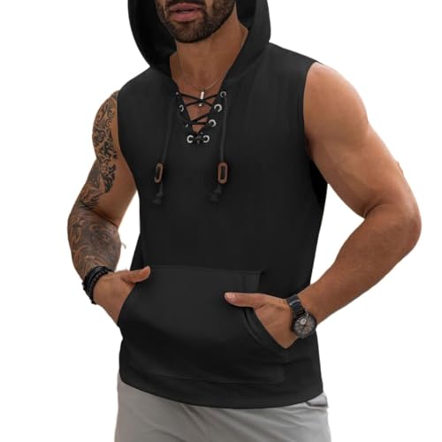 Workout running bodybuilding muscle T-shirts débardeurs à capuche