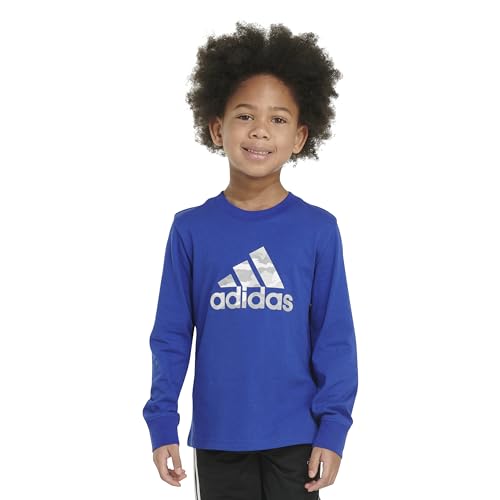 adidas Camiseta masculina manga longa algodão camuflagem logotipo Bos, Camuflagem azul royal, 5