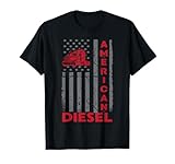 American Diesel Patriotic Flag Trucking Life USA Truck Fan T-Shirt