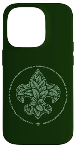 Scouts BSA Outdoor Code Artistic Leaf Design �X�}�z�P�[�X iPhone 14 Pro �p