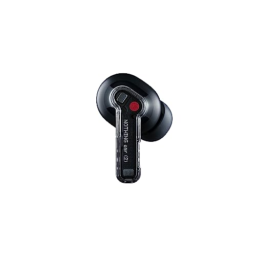 Image of Nothing Ear 2 Wireless Earbuds with Active Noise Cancellation, Bluetooth 5.3, 36 Hours Playtime, IP54 Waterproof, Black
