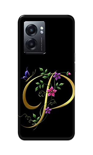 Image of Printed Hard Back Cover Case for Realme Narzo 50 5G Back Cover (Alphabet P) -1803