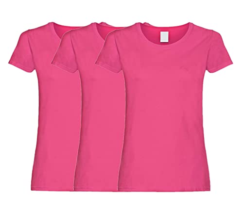 T-Shirt À Manches Courtes Femme Lot De 3 Anti-Déformation Textile Fluide Doux