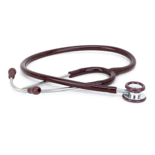 Image of Fidelis Healthcare Brown Edition Dual Head Stainless Steel Stethoscope for Doctors, Nurses and Medical Students | Light Weight Chest Piece | Flexible Latex Free Tube
