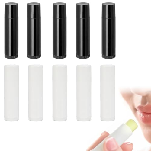 MOLZINY 10 piezas fundas para pintalabios vacías juego de pintalabios Tubo de Lápiz Labial Recargable reutilizables vacías para el cuidado de los labios caseros bálsamos labiales naturales