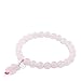 TOUS Pulsera ajustable de mujer de cuarzo rosa y placa de plata...