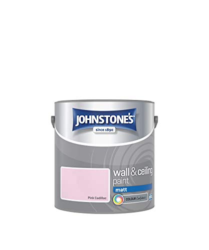 Johnstones - Wall & Ceiling Paint - Pink Cadillac - Matt Finish - Emulsion Paint - Fantastic Coverage - Easy to Apply - Dry in 1-2 Hours - 12m2 Coverage per Litre - 2.5L