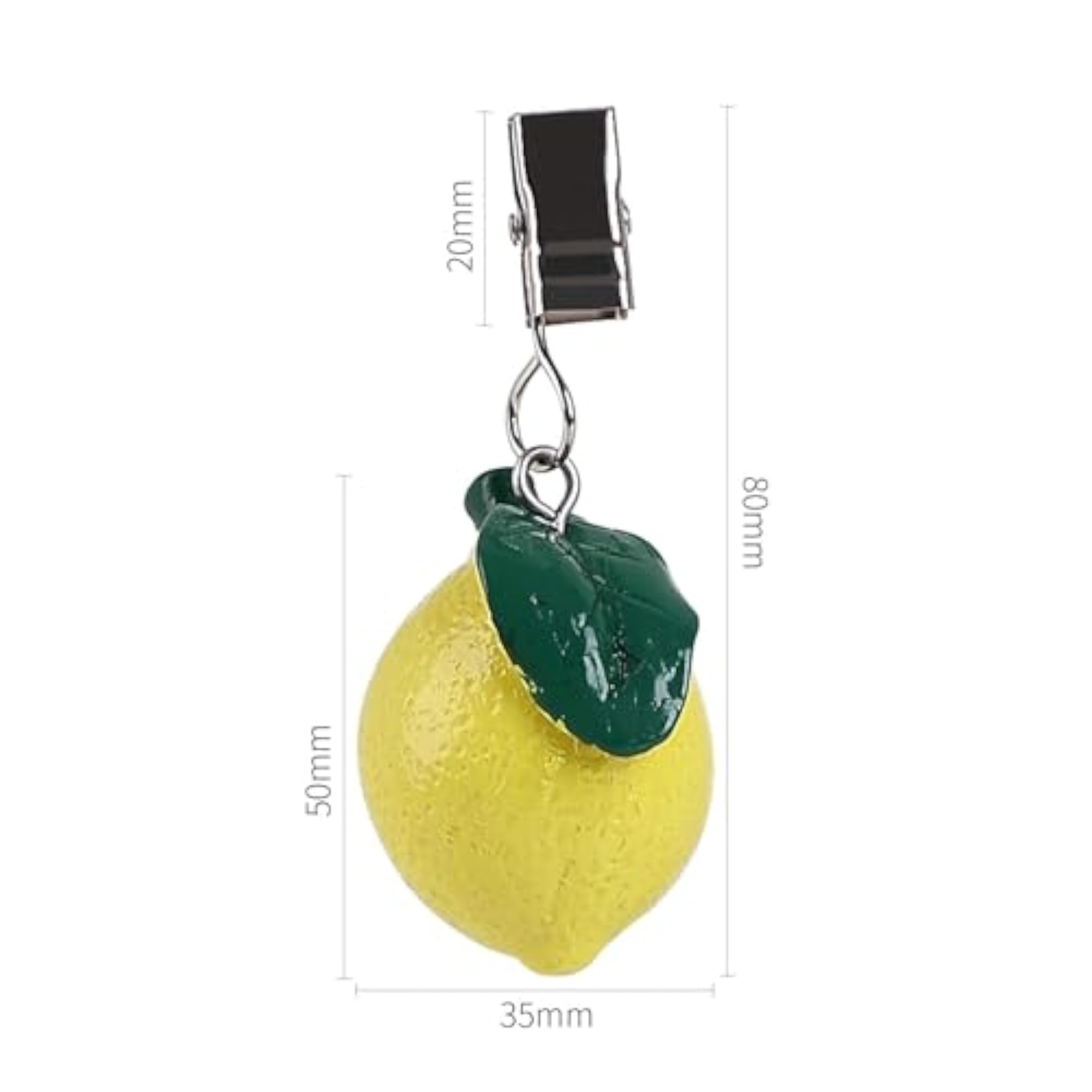 Set of 4 Lemon Shaped Table Cover Clips, Handicraft