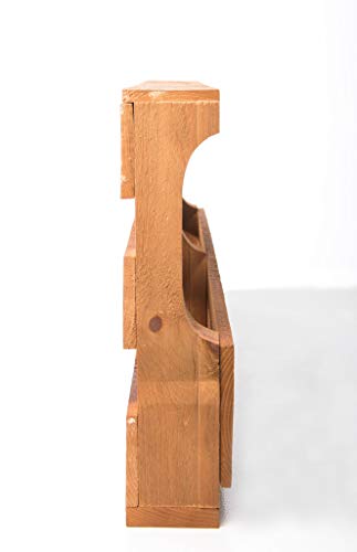 Soporte de vino rústico de madera para 10 botellas miniatura 4