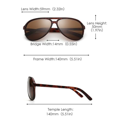 Lunettes de soleil rétro de qualité supérieure avec verres UV400 - 6
