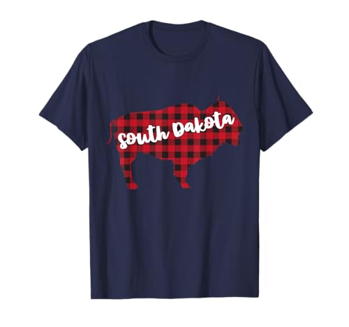 South Dakota Buffalo Bison Silhouette Country Souvenir T-Shirt
