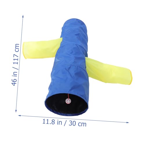 Túnel para gatos contra aburrimiento SWETRACE azul plegable de poliéster duradero 3