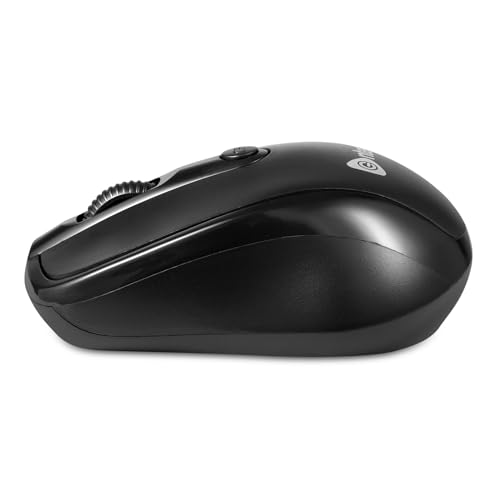 Image of Enter Clickmate Wireless Mouse, 2.4 Ghz with USB Nano Receiver, 1600 Adjustable DPI Optical Tracking, Compatible with PC & Laptop (Black)