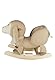 Sterntaler Schaukeltier Schaf Flocke - Schaukeltier aus Plüsch mit weicher Sitzfläche - Schaukelpferd für Kinder mit Musselin Halstuch - Spielzeug Wippe für Baby und Kinder, beige