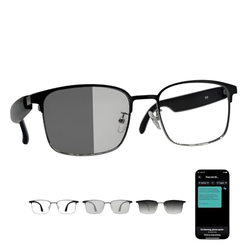 Ai Translation Glasses For Men Women with 164 Languages Chat Gpt Color-Change Lens Smart Glasses Bluetooth wireless BT 5.4 Listening to music, traveling, fishing, driving