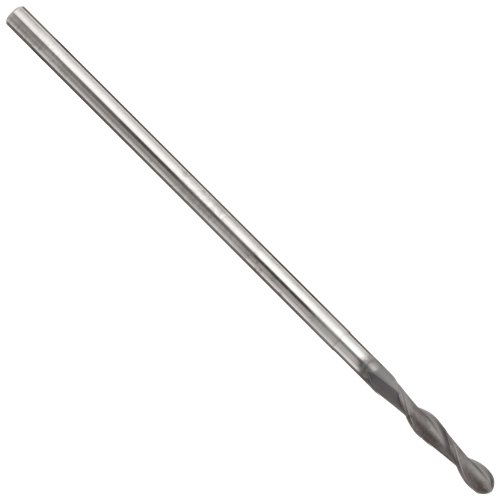 YG-1 EI971 Carbide Ball Nose End Mill, Diamond-Like Finish, 30 Deg Helix, 2 Flutes, 5.125